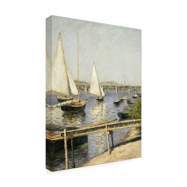 Gustave Caillebotte 'Sailing Boats At Argenteuil' Canvas Art,18x24